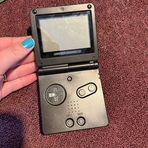 Nintendo Game Boy Advance SP Black Handheld Console with Multiple Games